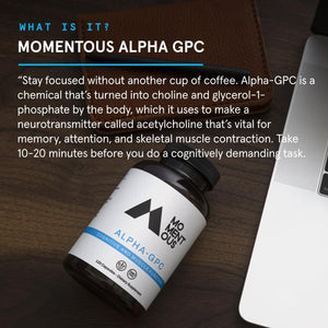 Momentous Alpha GPC Supplement - Cognitive Health & Function Support - NSF Certified, Gmo-Free, Gluten Free, 60 Servings
