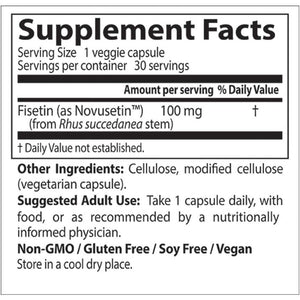 Doctor'S Best Fisetin with Novusetin, Non-Gmo, Vegan, Gluten & Soy Free, 100 Mg, 30 Count