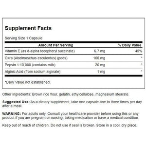 Swanson Okra Pepsin 90 Capsules