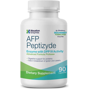 – AFP Peptizyde – Supports Protein Digestion – Increases Breakdown of Casein & Gluten Proteins 90 Capsules.