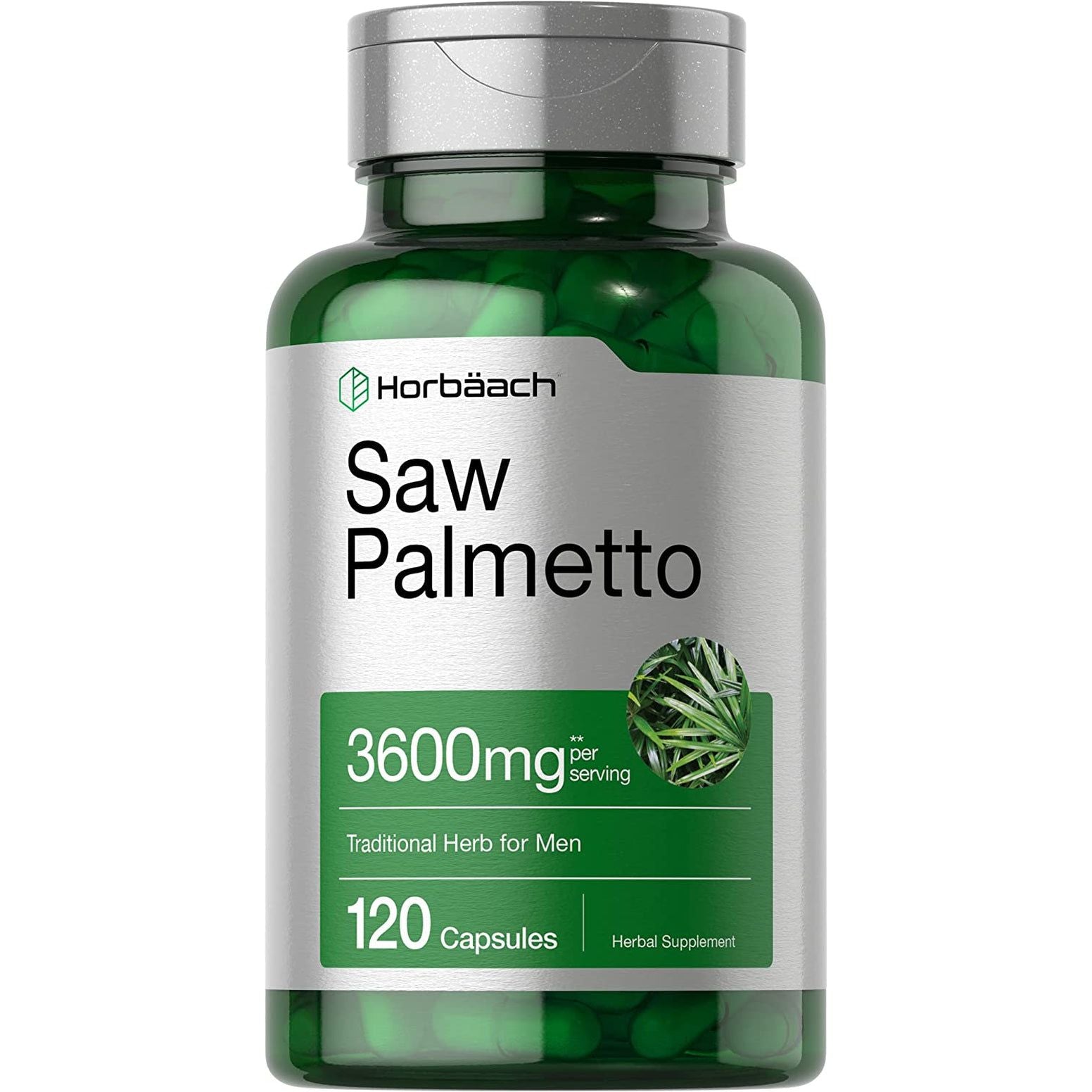 Horbäach Saw Palmetto Extract | from Saw Palmetto Berries | Non-Gmo and Gluten Free Formula | 120 Capsules