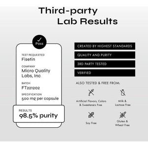 Neurogan Fisetin 500MG - 98% Pure | Healthy-Aging & Brain Health Capsules, Fisetin Supplements 30 Servings.