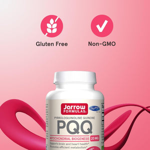 Jarrow Formulas® PQQ 20 Mg, Heart, Brain, and Metabolism Support, 60 Veggie Capsules