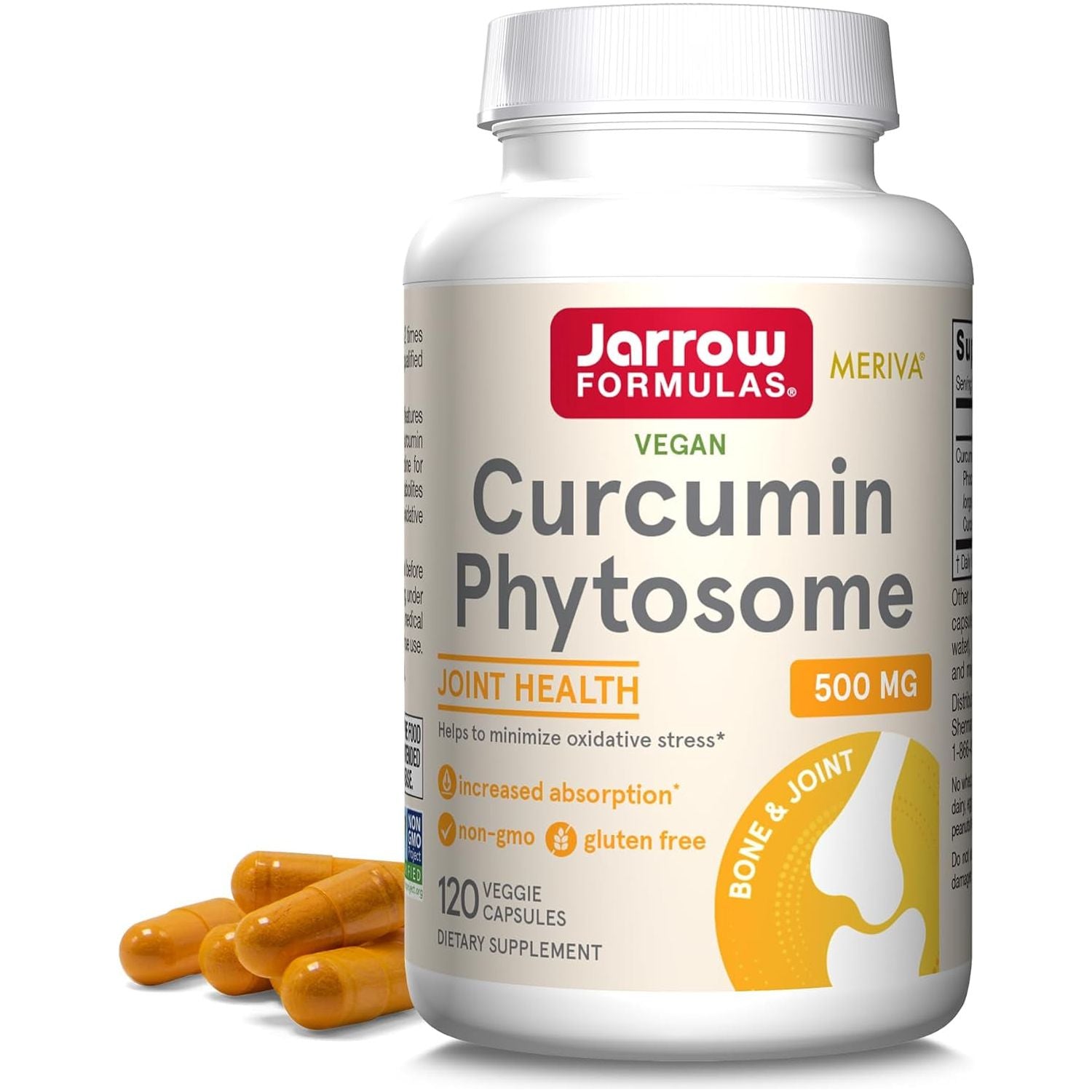 Jarrow Formulas Curcumin Phytosome - Antioxidant Support Supplement - Joint Health & Support (500 Mg/120 Capsules)