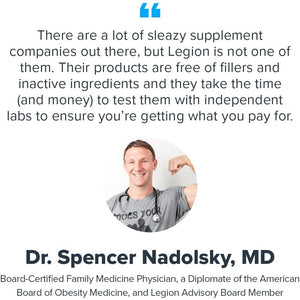 LEGION Triton Fish Oil Capsules - Triple Strength Omega 3 Essential Fatty Acids 2400Mg EPA & DHA per Serving, 30 Servings.