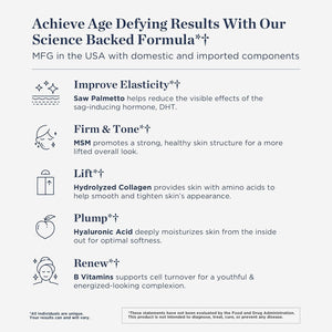 Beverly Hills MD Dermal Repair Anti-Aging Supplement - Hyaluronic Acid, Collagen, Vitamins for Smooth, Plump Skin