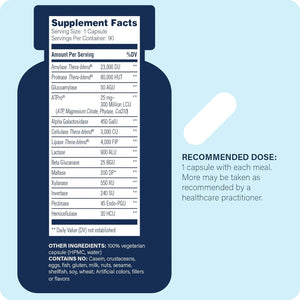 Digest Gold - Maximum Strength Vegan Enzyme Supplement for Better Digestion with Amylase, Lipase and Protease 90 Capsules