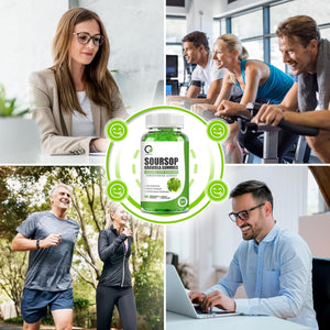 Soursop Graviola Gummies, Organic Soursop Leaves and Seeds Extract for Immune Support and Antioxidant Properties 60 Gummies