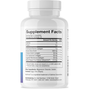 DR. EMIL NUTRITION Multi Collagen Pills - Collagen Supplements to Support Hair, Skin, Nails, & Joints - 90 Capsules