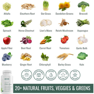Nature'S Sustenance Daily Greens, Fruits & Veggies Supplement - Enhance Energy, Mental Clarity, & Overall Wellness - 30 Servings.