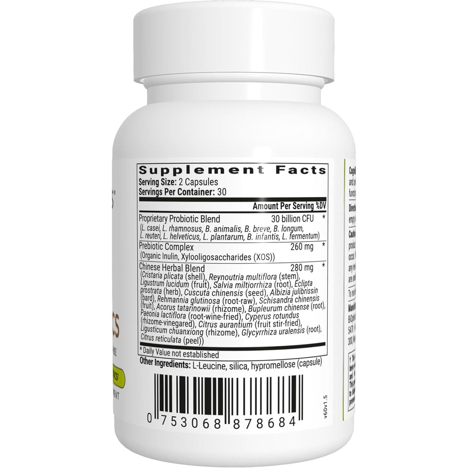 Bioptimizers Cognibiotics Probiotic Brain Supplement - Helps Support Mood, Better Focus, Memory, Mental Clarity - 60 Capsules