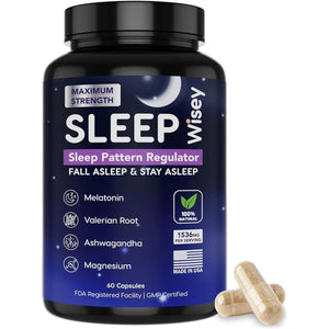 Wisey Natural Sleep Aid - Promotes Healthy Sleep & Relaxation - 60 Capsules