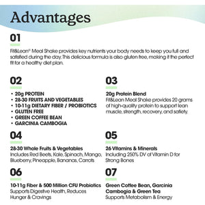 Fit & Lean Meal Shake, Fat Burning Meal Replacement, 1Lb, 10 Servings