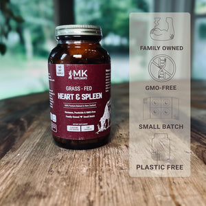 MK Supplements – Grass-Fed Heart & Spleen 3000 Mg, Heme Iron, Heart, Immunity, Allergy Support, 180 Capsules