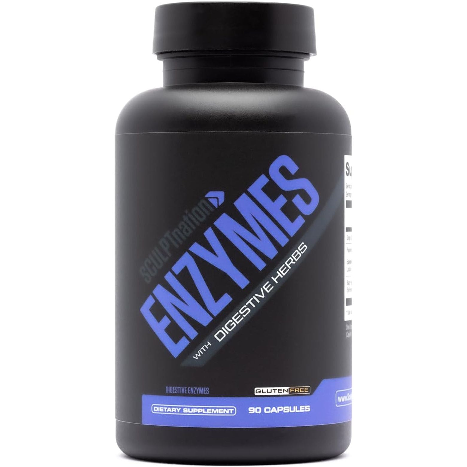 Sculpt Nation by V Shred Digestive Enzymes for Occasional Bloating Relief for Women and Men - 90 Gluten-Free Capsules