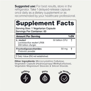 Toniiq 50 Billion CFU Lactobacillus Reuteri Probiotic 50Mg - Highest CFU Count - 60 Servings