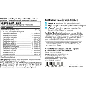 Klaire Labs SFI Health Ther-Biotic Complete - 12 Species for Immune & Digestive Health - 25 Billion CFU (60 Capsules)