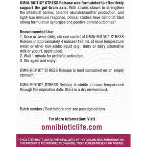 Stress Release - Clinically Tested Probiotic for Stress Management & Gut-Brain Axis Support (28 Daily Packets)