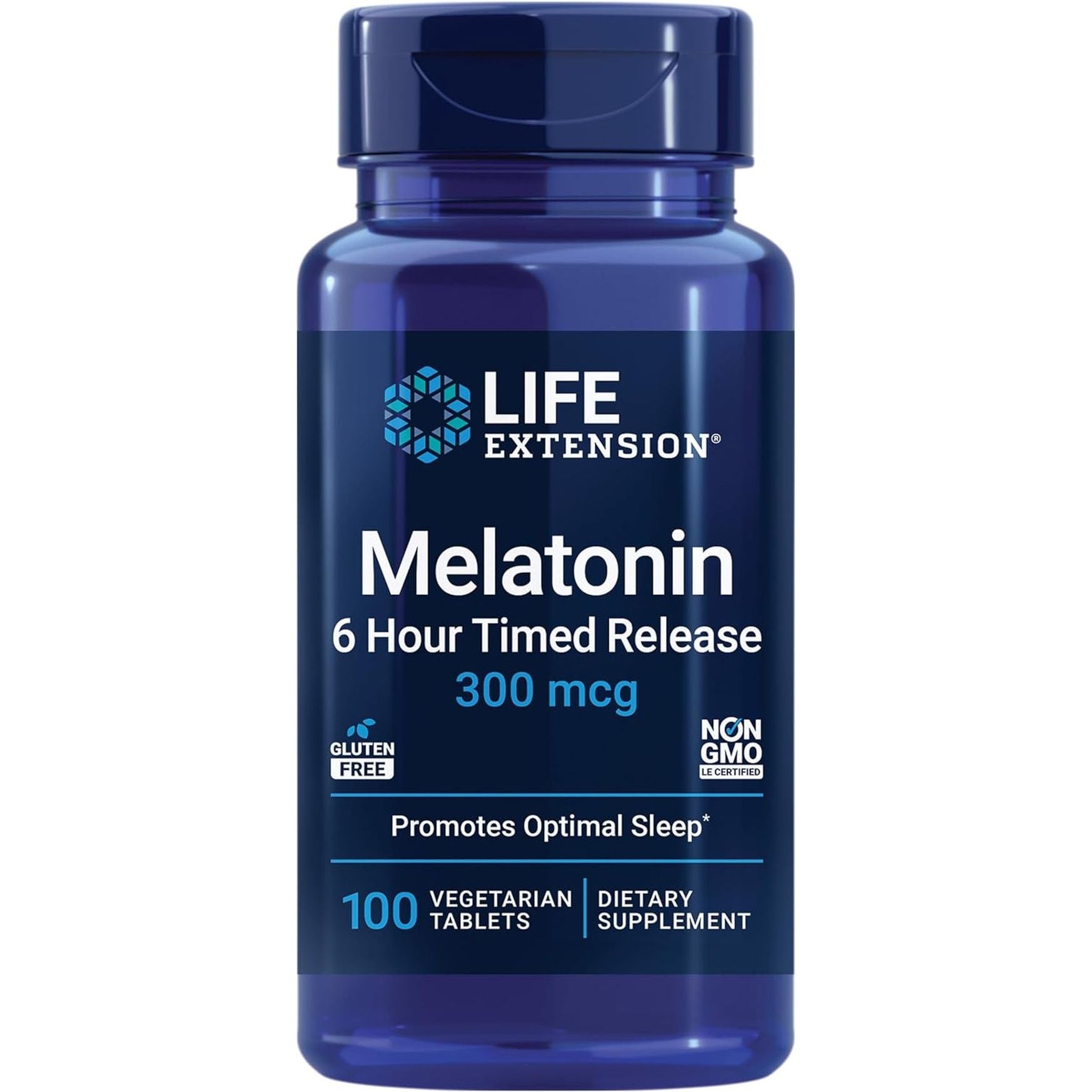 Life Extension Melatonin 6 Hour Timed Release, 300 Mcg 100 Tablets
