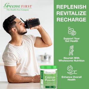 Greens First Original Greens Powder - 49 Superfoods - Organic Fruits & Veggies - Antioxidant Smoothie (Mint, 30 Servings)