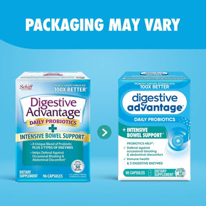 Digestive Advantage IBS Probiotics - Probiotics for Digestive Health & Intensive Bowel Support 96 Capsules