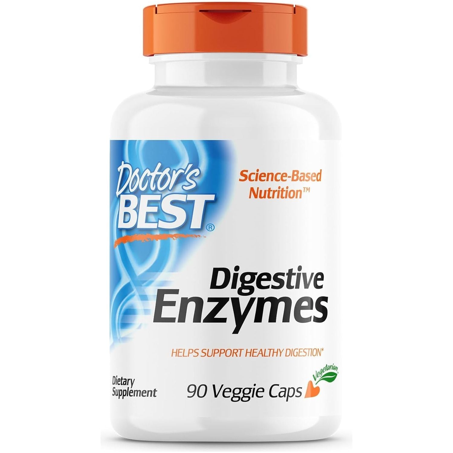 Doctor'S Best Digestive Enzymes, Support Healthy Digestion, Optimal Intestinal Health, Non-Gmo, Vegetarian 90 Capsules