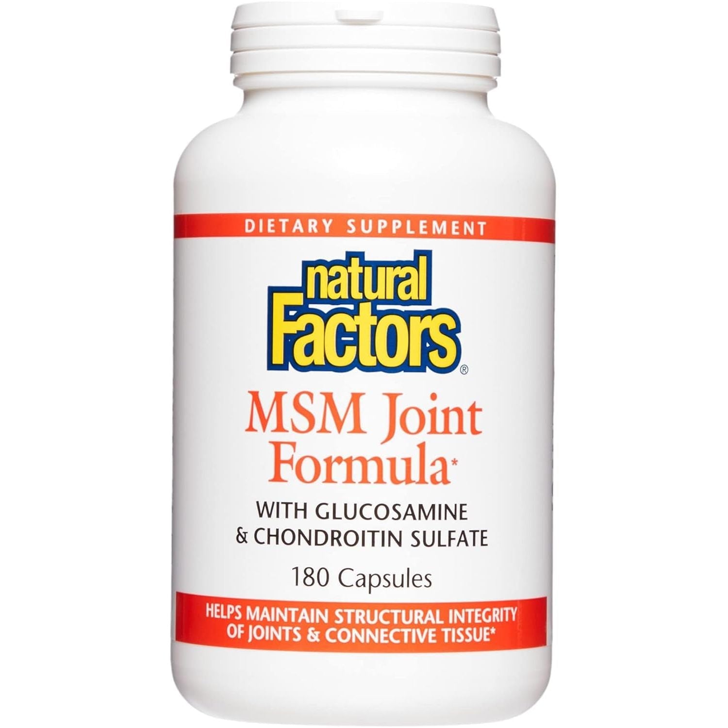 Natural Factors, MSM Joint Formula, Supports Healthy Joints and Mobility, 180 Capsules