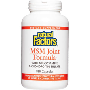 Natural Factors, MSM Joint Formula, Supports Healthy Joints and Mobility, 180 Capsules