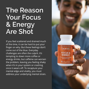 Dr Amen Brainmd Focus & Energy - Mental Endurance Booster, Promotes Concentration & Attention - 30 Servings