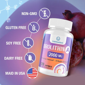 Urolithin a Supplement 2000Mg for Men Women - 120 Softgels