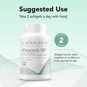 Theralogix Prostate SR Saw Palmetto & Beta-Sitosterol Supplement - Supports Healthy Urinary Tract Function in Men - 180 Softgels