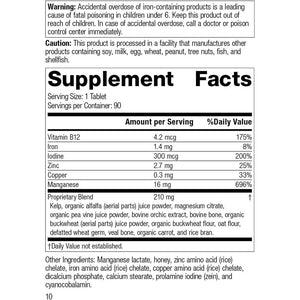 Standard Process Inc - Whole Food Spleen, Bone Health, Immune Support, Metabolism and Thyroid Support 90 Tablets