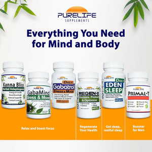 Purelife Gabamind – Original Formula. GMO Free and Vegetarian (90 Capsules)