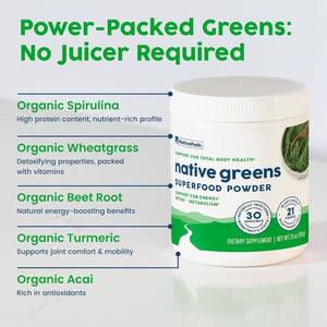 Nativepath Native Greens Superfood Powder - 30 Servings