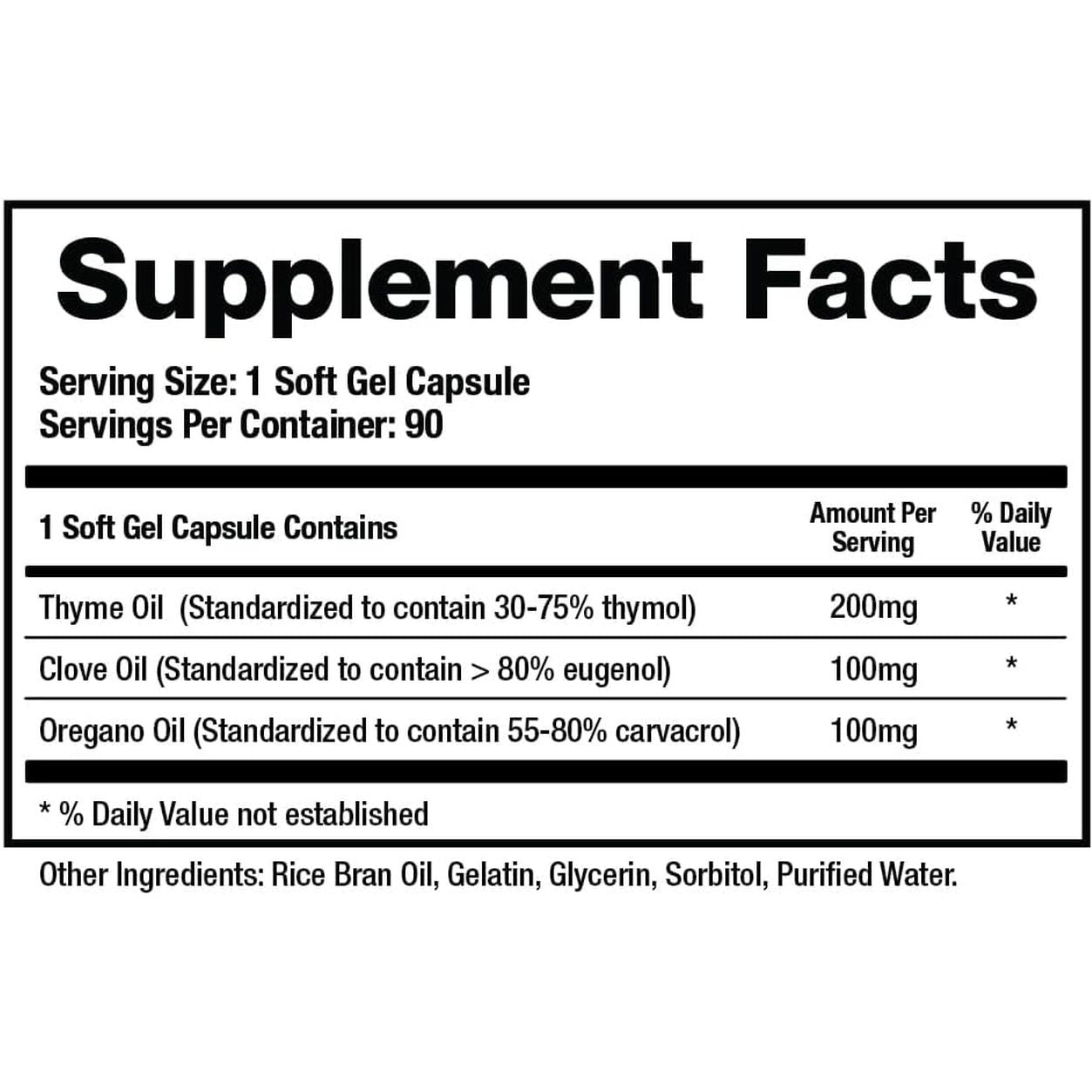 Biomatrix Oil Blend of Thyme, Oregano, Clove, Digestive Supplement for Men and Women, GI Repair Softgels | Microb-Defend (90 Capsules)