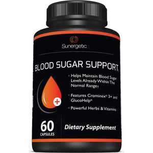 Premium Blood Sugar Support Supplement–Supports Healthy Blood Sugar Levels Already within Normal Range – 60 Capsules