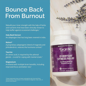 BRAINMD Dr Amen Everyday Stress Relief - Promotes Relaxation & Focus - 30 Servings