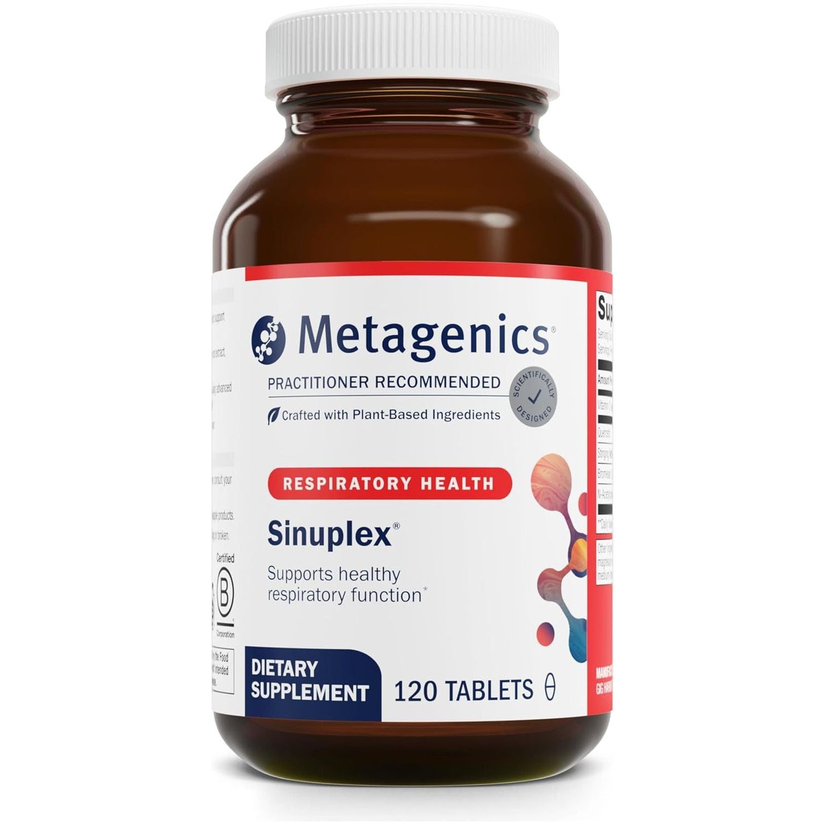 Metagenics Sinuplex - Healthy Respiratory & Immune Support - 120 Tablets