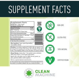 CLEAN MACHINE Cell Block 80 - Natural Vegan Testosterone Support Supplement, Estrogen, DHT & Cortisol Blocker 60 Caps