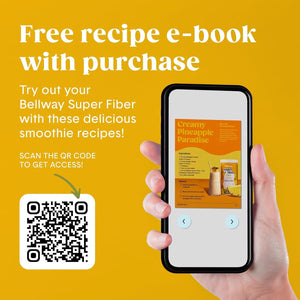 Bellway Super Fiber Powder + Fruit, Sugar Free Organic Psyllium Husk Powder Fiber Supplement (50 Servings).