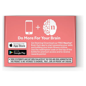 NEURIVA Original Decaffeinated Clinically Tested Nootropic Brain Supplement for Memory, Focus & Concentration 28Ct Capsules