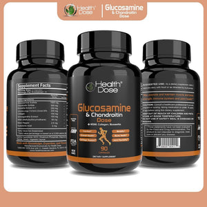 Premium Joint Support - Glucosamine Chondroitin MSM Turmeric Boswellia & Hyaluronic Acid - 90 Capsules