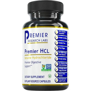 Premier Research Labs Premier HCL - for Optimal Digestive Function, Nutrient Absorption 90 Vegetarian Capsules
