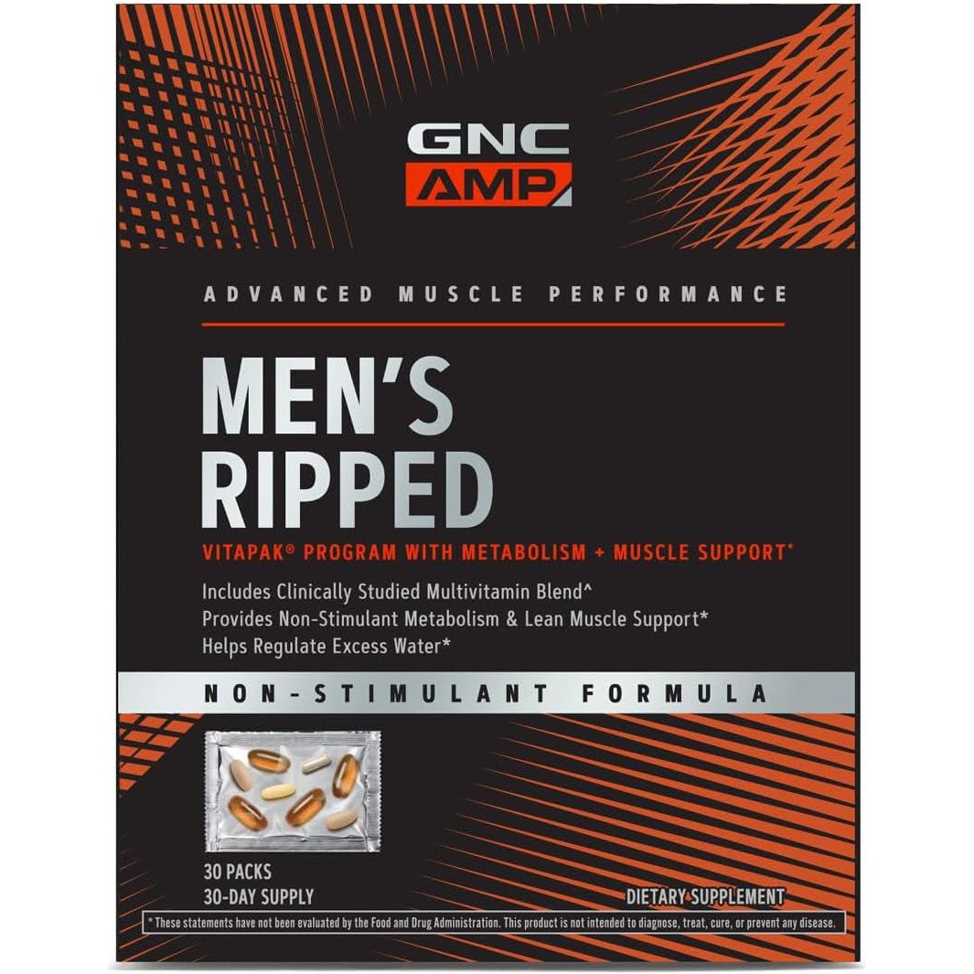 GNC Men'S Ripped Non-Stimulant Formula | 30 Servings