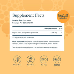 Youtheory Women'S Maca Root - Vegan Energy & Menopause Support Supplement with Peruvian Ginseng - 120 Vegetarian Capsules