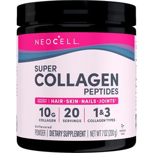 Neocell Super Collagen Peptides, 10G per Serving, Healthy Hair, Skin, Nails and Joints, Unflavored, 7 Oz