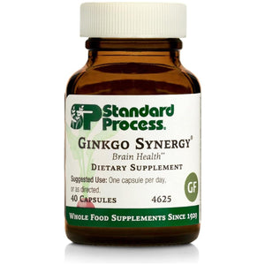 Standard Process Inc. Ginkgo Synergy - Whole Food Mental Clarity, Brain Health Supplement - 40 Capsules