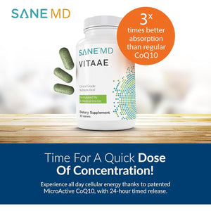 SANE MD Vitaae - Throat Phlegm, Coughing, and Brain Support - Citicoline Supplements for Respiratory, Throat, and Brain Health