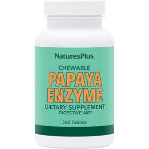 Natures plus Papaya Enzyme - 6 Mg Papain - All Natural Digestive Aid Supplement 360 Chewables