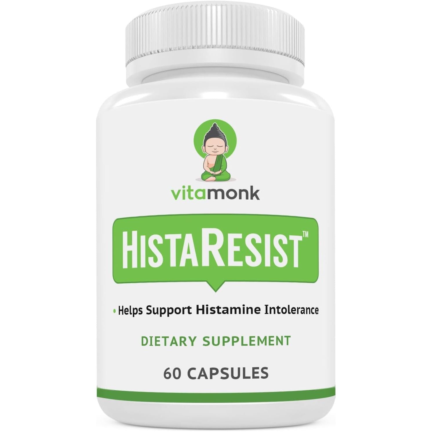 Vitamonk Histamine Blocker for Histamine Intolerance - DAO Enzyme Supplement for Smooth Digestion - 60 Capsules